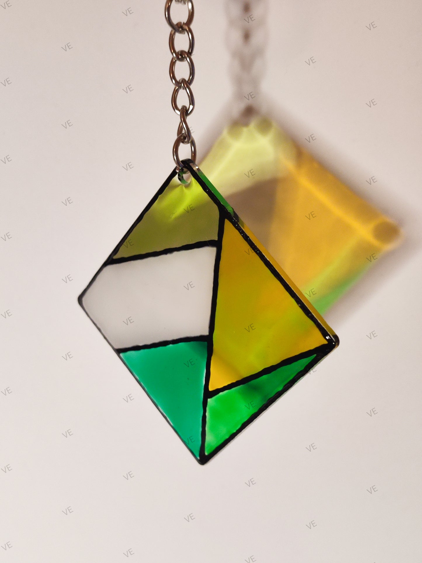 Llavero cuadrado verde