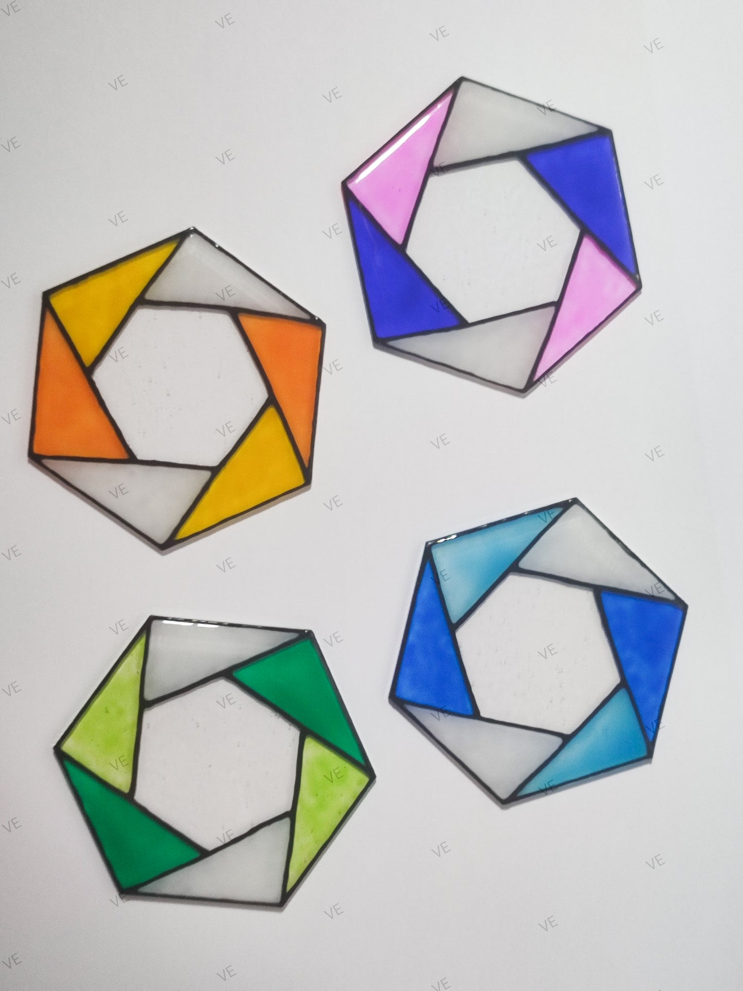 Posavasos de mosaico triangular