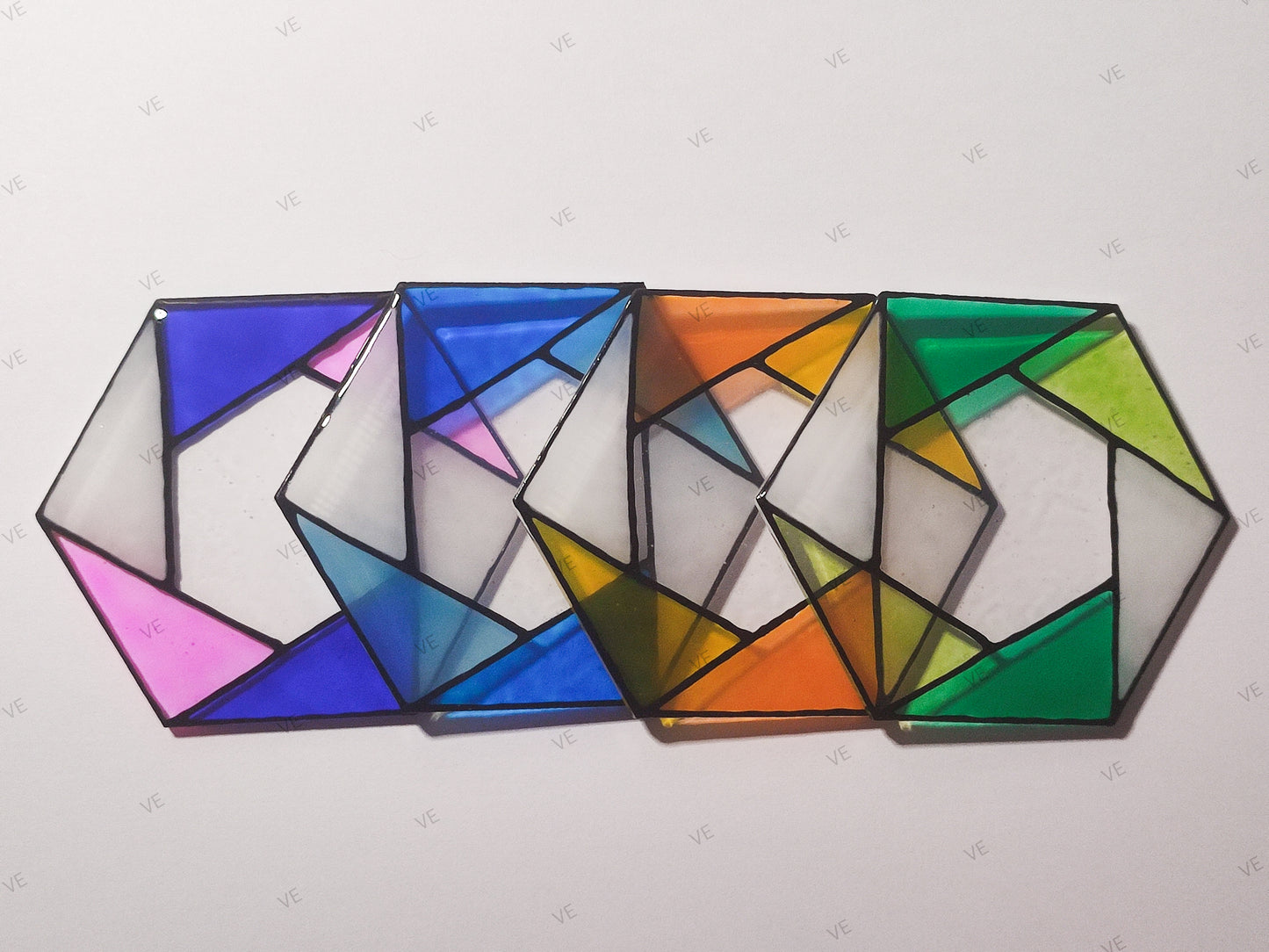 Posavasos de mosaico triangular