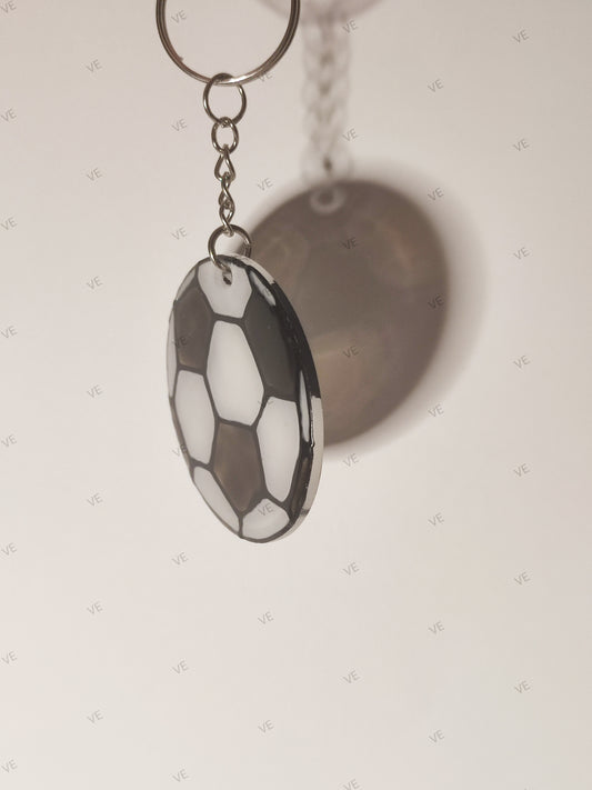 Llavero redondo de fútbol
