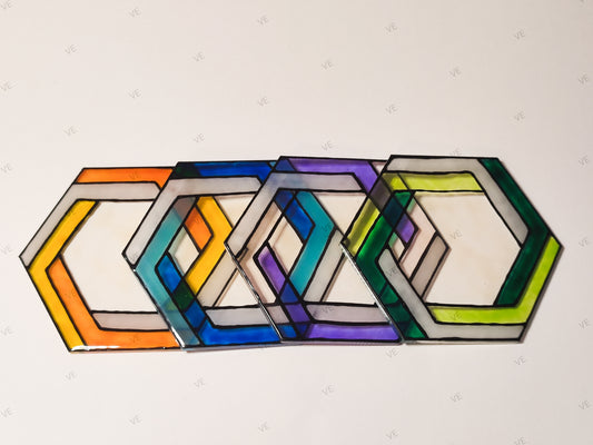 Posavasos Mosaico de Doble Línea